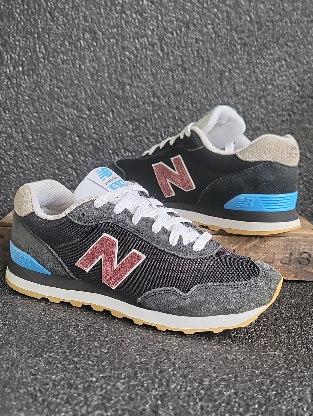 New Balance 515v3 "Black Maroon Blue" Mens 8 Fast Shipping